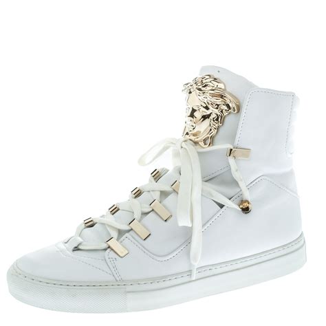 versace medusa hi top sneakers white|versace medusa aevitas heels.